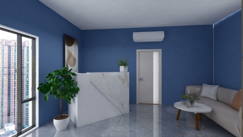 Nowoczesna lada recepcyjna BONITA BIANCO do salonu