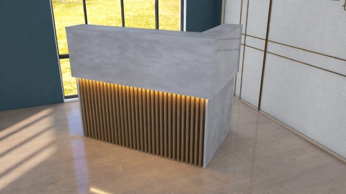 Lada LUCA LED LAMEL beton i drewno