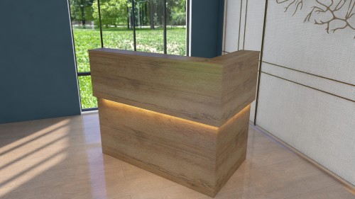 Personalizowana lada recepcyjna LUCA LED