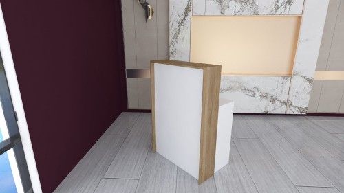 Minimalistyczna lada recepcyjna PROSTA PLUS