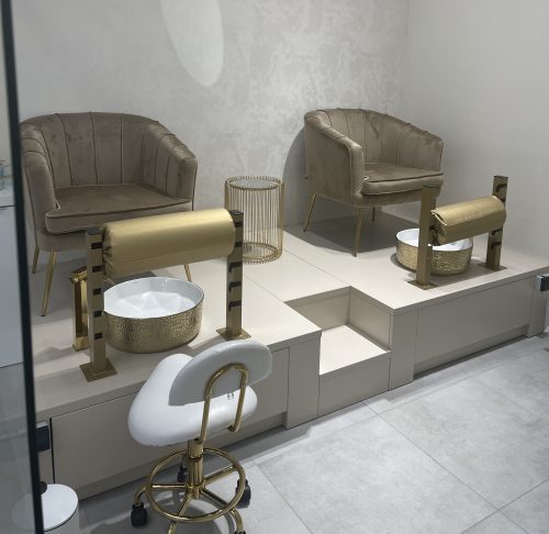 Kaszmirowy podwójny podest do pedicure LADIES z szufladami