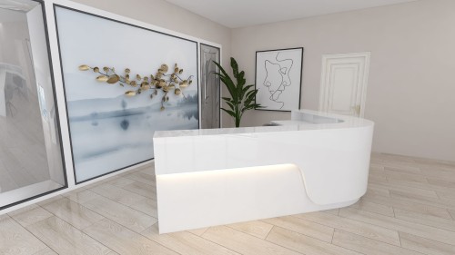 Lada recepcyjna MAGNOLIA do SPA, kliniki i salonu beauty