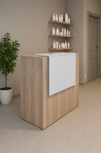 Lada recepcyjna POLA 80 cm w salonie kosmetycznym