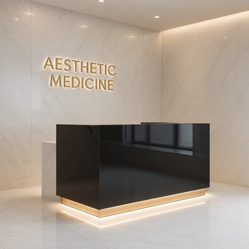 Lada recepcyjna BLACK LED do kliniki i salonu beauty