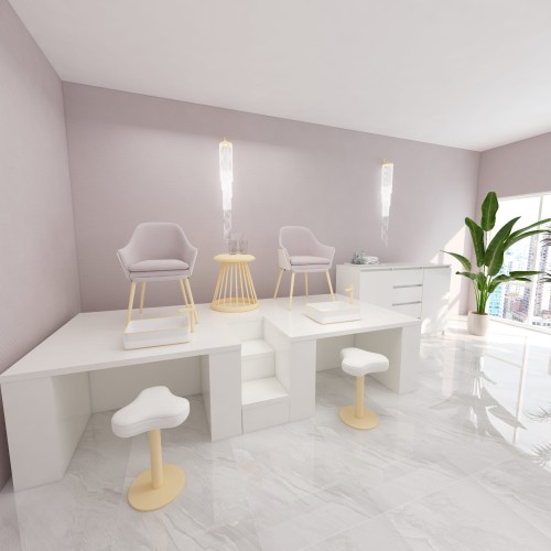 Podwójny podest do pedicure SOFIA w eleganckim wnętrzu