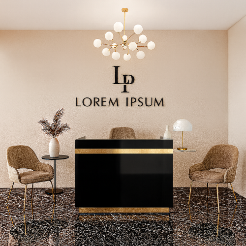 Lada recepcyjna MEGA GOLD czarna