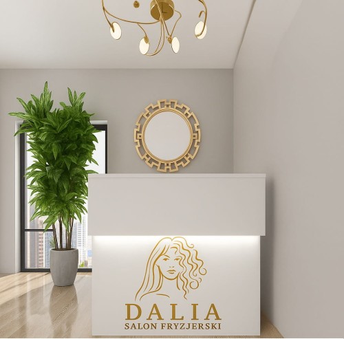 Jasna lada recepcyjna LUCA LED