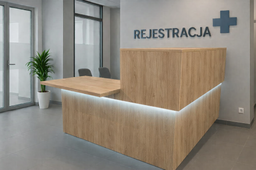 Lada recepcyjna AMELIA LED do kliniki