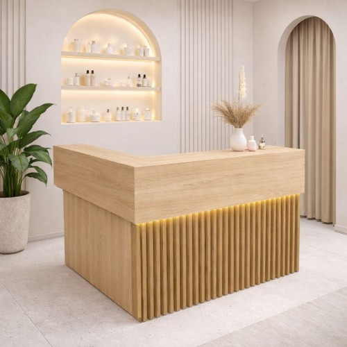 Lada LUCA LED LAMEL w kolorze naturalnego drewna