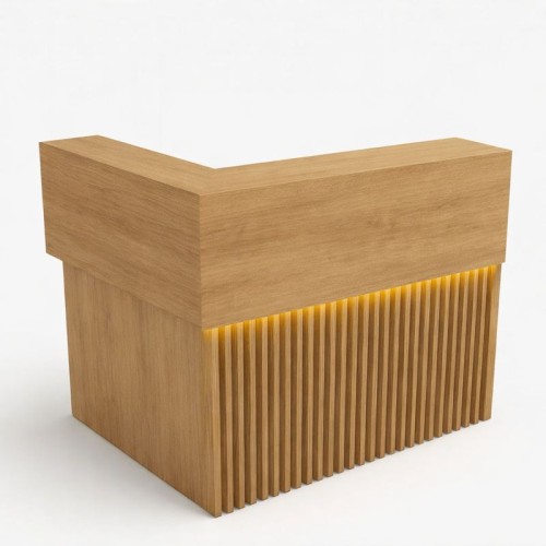 Lada recepcyjna LUCA LED LAMEL dąb artisan