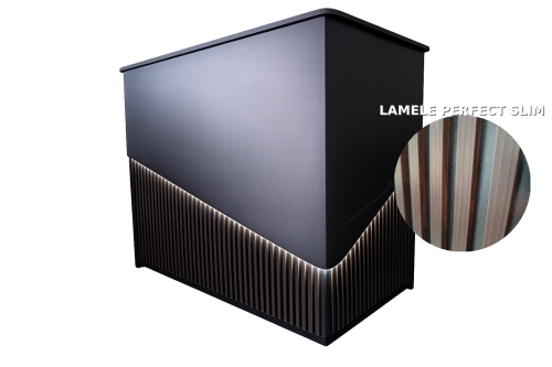 Lada recepcyjna PERFECT SLIM LAMEL LED – podświetlany front