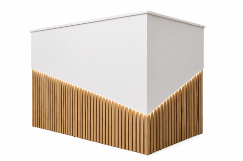 Lada PERFECT SLIM LAMEL LED – biały mat i dekor dębu