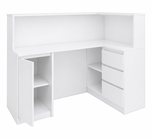 Wnętrze prawej lady recepcyjnej PERFECT SLIM LAMEL LED