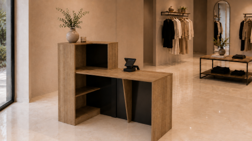 Wnętrze lady recepcyjnej MODERN LOFT STARS