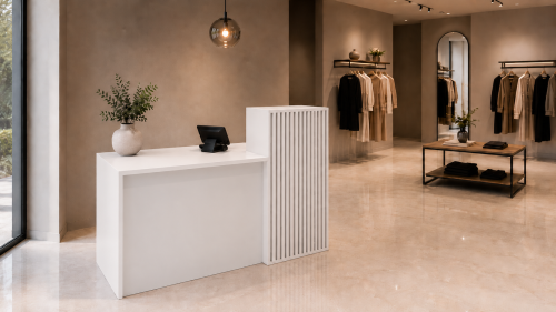 Lada recepcyjna MODERN LOFT STARS biały mat