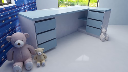  Biurko narożne Luna Blue Sweet
